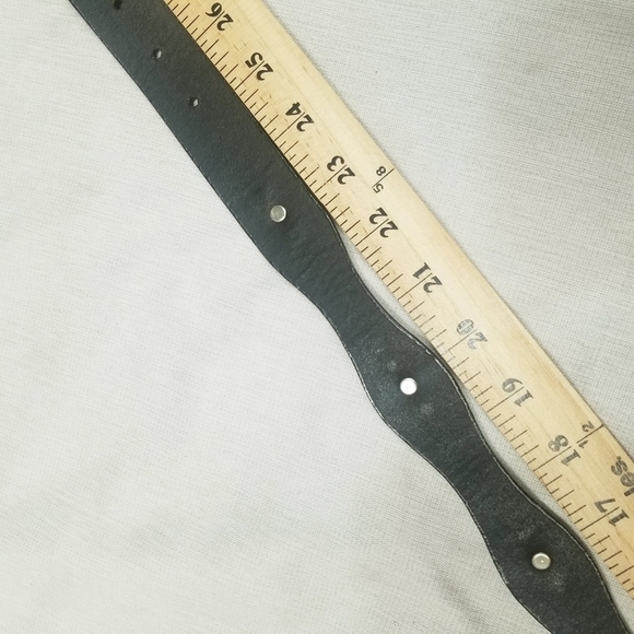Noosa western studded belt black heart concho leather size 28 NO BUCKLE‎ - Picture 3 of 13